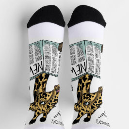Giraffe News Socks Socken