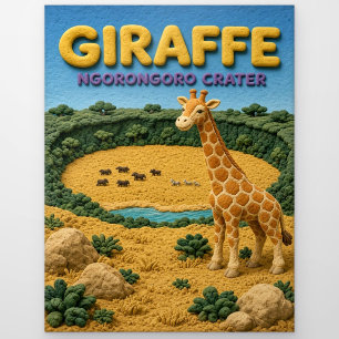 Giraffe Ngorongoro-Krater Modern KlayKoo Postkarte