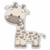 Giraffe Niedlich Kawaii Cartoon Aufkleber (Vorderseite)