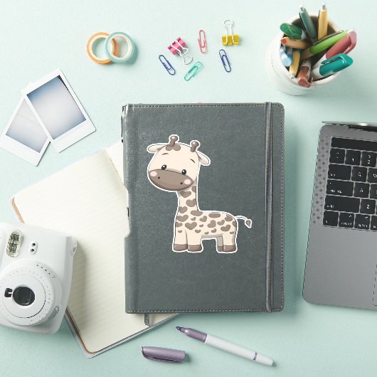 Giraffe Niedlich Kawaii Cartoon Aufkleber (iPad Hülle)