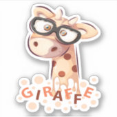 Giraffe Niedlich Kawaii Cartoon Aufkleber (Vorderseite)