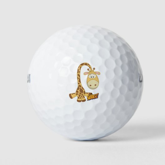 Giraffe Niedlich Kawaii Cartoon Golfball (Vorderseite)