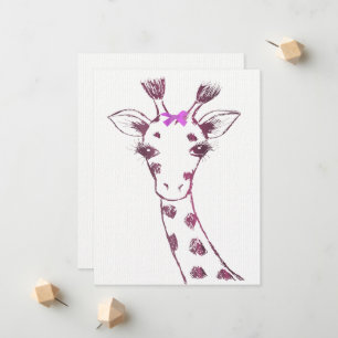 Giraffe Niedlich Sarcastic Design Ankündigung