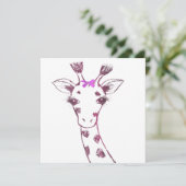 Giraffe Niedlich Sarcastic Design Dankeskarte (Stehend Vorderseite)