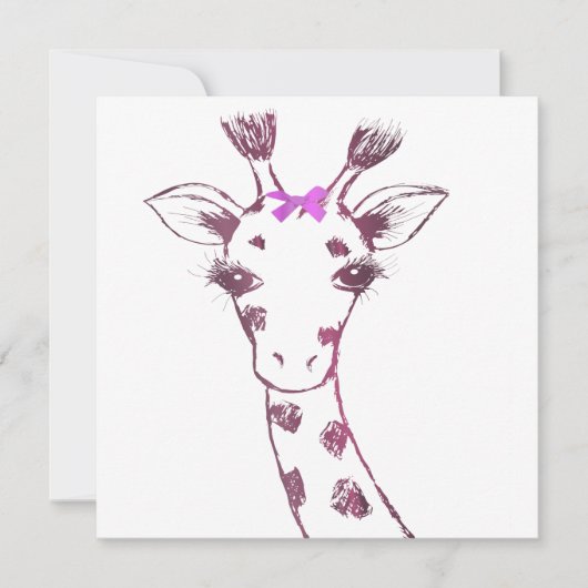 Giraffe Niedlich Sarcastic Design Dankeskarte (Vorderseite)