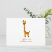 Giraffe Niedliche Minimalistische Babydusche Viele Dankeskarte (Stehend Vorderseite)