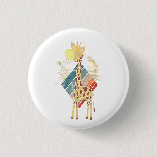 Giraffe Niedliche Umarmtaste | Sondergeschenk für  Button (Vorderseite)