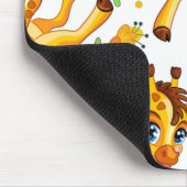 Giraffe niedlicher Cartoon Mousepad (Ecke)