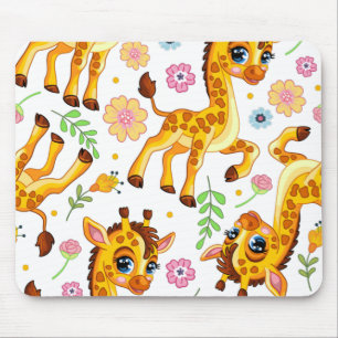 Giraffe niedlicher Cartoon Mousepad