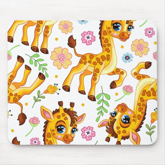 Giraffe niedlicher Cartoon Mousepad (Vorne)