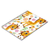 Giraffe niedlicher Cartoon Notizblock (Linke Seite)