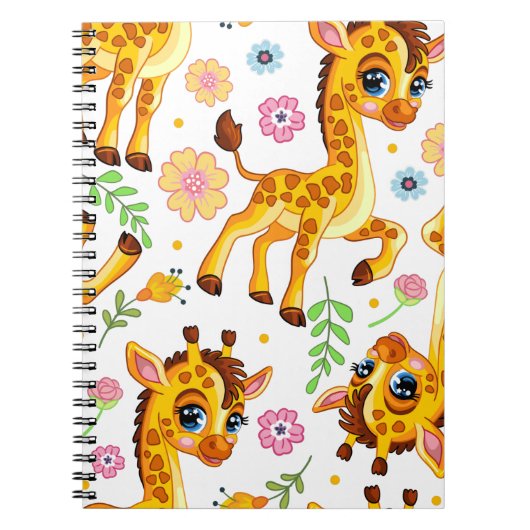 Giraffe niedlicher Cartoon Notizblock (Vorderseite)