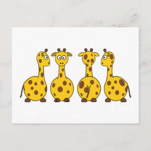 Giraffe Niedlicher Cartoon Postkarte
