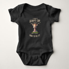 Giraffe Niedlicher Säugling Bodysuit "Ich weine ni Baby Strampler