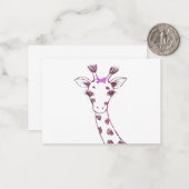 Giraffe niedliches sarkastisches Design Mitteilungskarte (Vorderseite/Rückseite Beispiel)