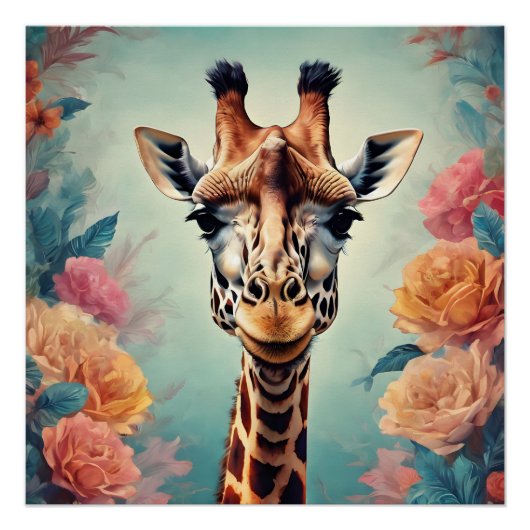 Giraffe no 10 Glossy Poster (Vorderseite)