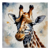 Giraffe no 2 Glossy Poster (Vorderseite)