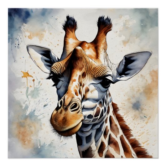 Giraffe no 2 Glossy Poster (Vorderseite)