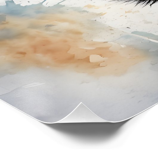 Giraffe no 2 Glossy Poster (Ecke)