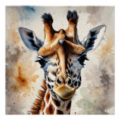 Giraffe no 5 Glossy Poster (Vorderseite)