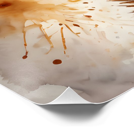 Giraffe no 5 Glossy Poster (Ecke)