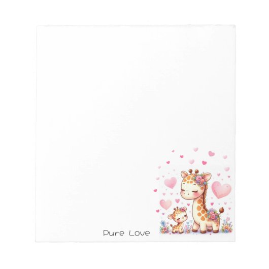 Giraffe Notas Notizblock (Vorderseite)