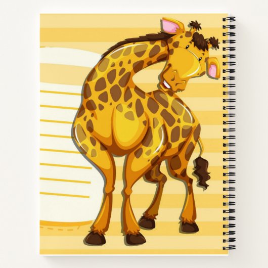 Giraffe - Notebook Notizblock (Rückseite)