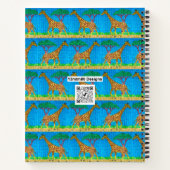 Giraffe - Notebook Notizblock (Rückseite)