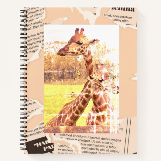 Giraffe - Notebook Notizblock (Vorderseite)