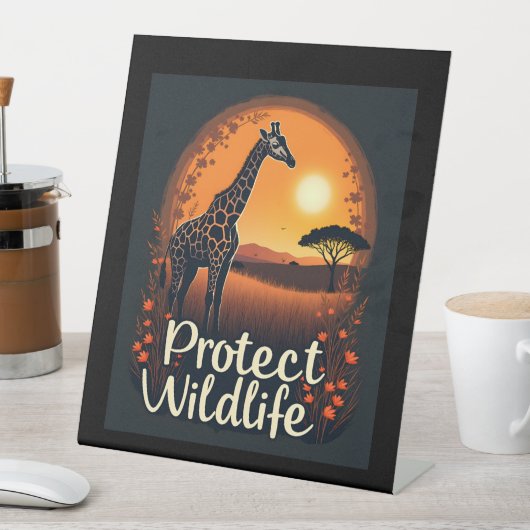 Giraffe of the Savanna Tank Top Sockelschild (In Situ)