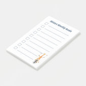 Giraffe on a Unicycle Kid Goals Notes Post-it Klebezettel (angewinkelt)