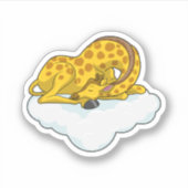 Giraffe on Clouds Aufkleber (Vorderseite)