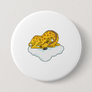 Giraffe on Clouds Button