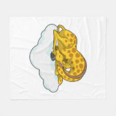 Giraffe on Clouds Fleecedecke (Vorderseite (Horizontal))