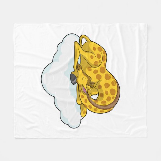 Giraffe on Clouds Fleecedecke (Vorderseite (Horizontal))
