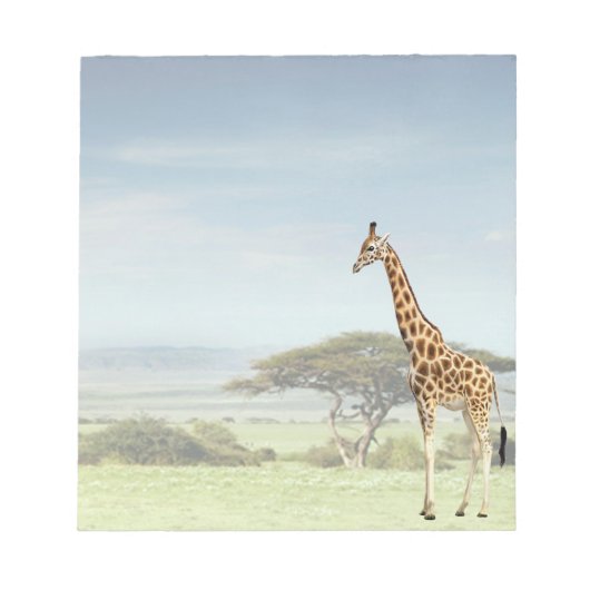 Giraffe on the Serengeti Notizblock (Vorderseite)