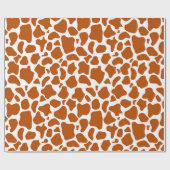 Giraffe Orange Druck Geschenkverpackungspapier Geschenkpapier (Flach)