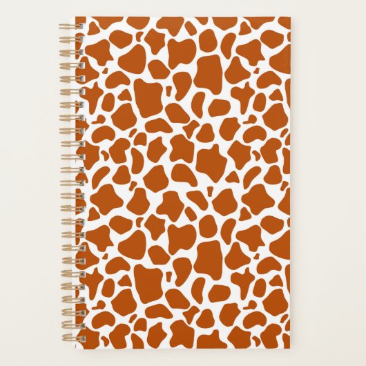 Giraffe Orange Druck Notizbuch Planer (Vorderseite)