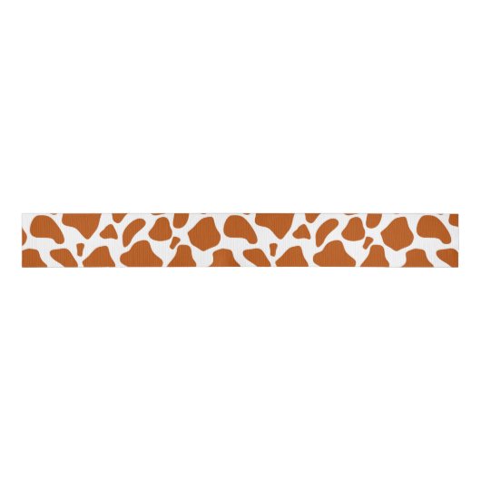 Giraffe Orange Print Decorative Ribbon Ripsband (Vorderseite)