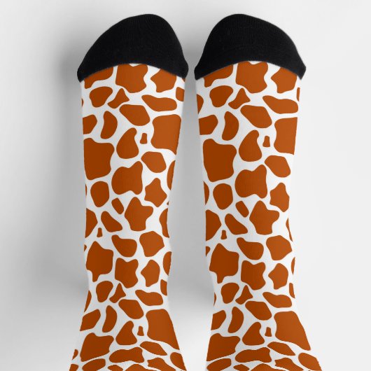 Giraffe Orange Print Socks Socken (Oben)