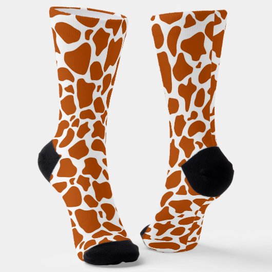 Giraffe Orange Print Socks Socken (Gewinkelt)