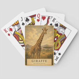 Giraffe Ostafrikanische Savanne VINTAGE Spielkarten