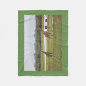 Giraffe paart niedliches personifizieren der fleecedecke (Vorderseite)