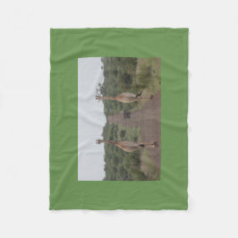 Giraffe paart niedliches personifizieren der fleecedecke