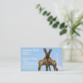 Giraffe paart Visitenkarten Visitenkarte (Stehend Vorderseite)
