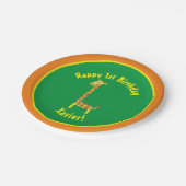 Giraffe Paper Tellers Tier Geburtstagspartei Pappteller (Schrägansicht)