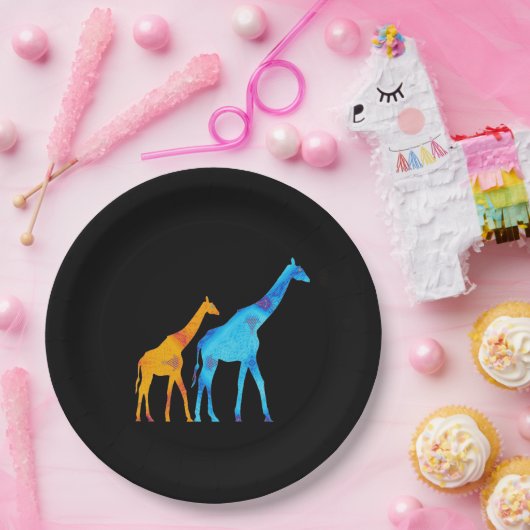 Giraffe-Papierplatte Pappteller (Party)