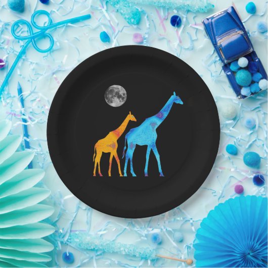Giraffe-Papierplatte Pappteller (Party)