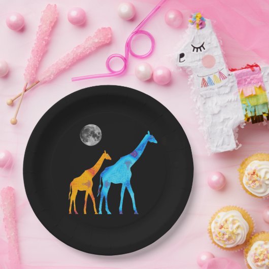 Giraffe-Papierplatte Pappteller (Party)