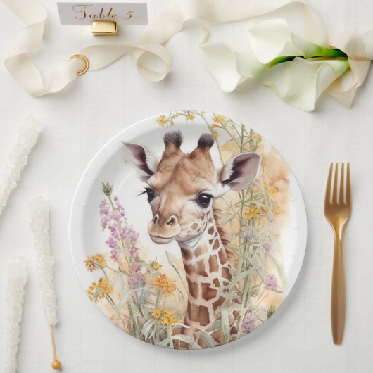 Giraffe Pappteller (Hochzeit)